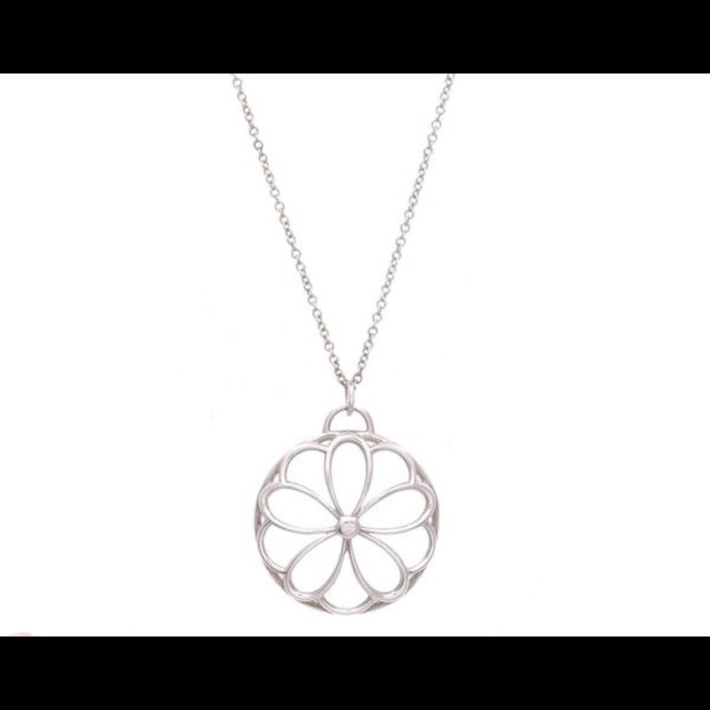 Tiffany & co. Silver pendant w/ diamond